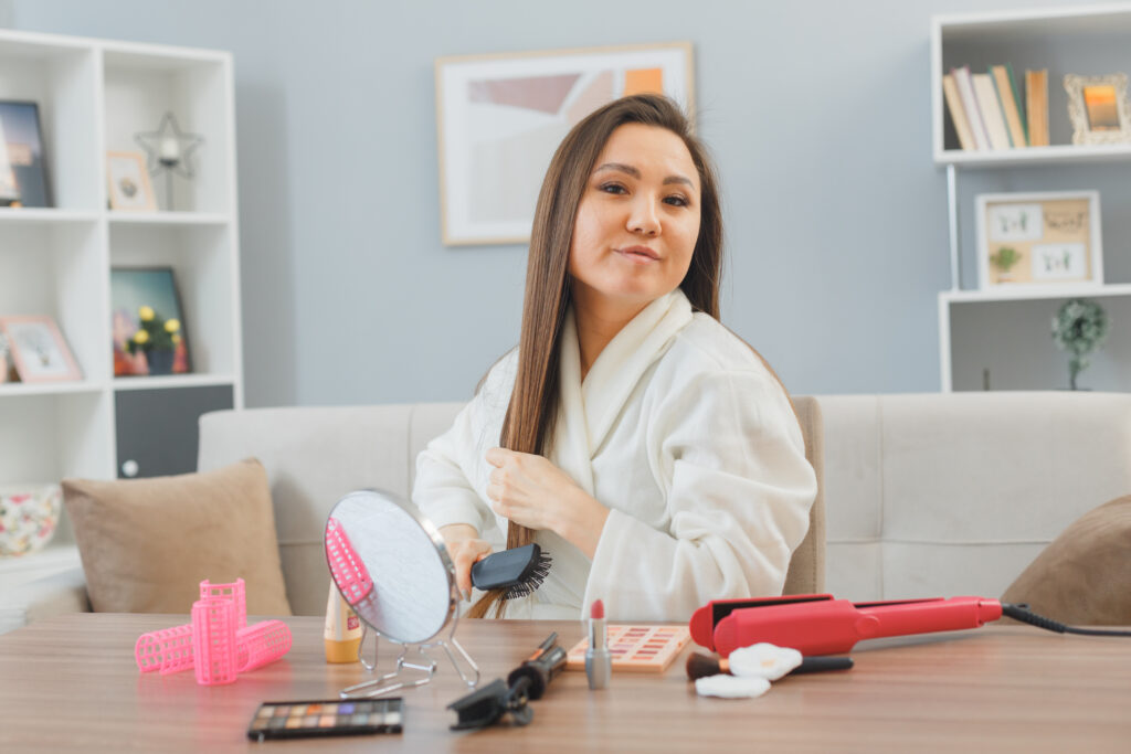 Smooth and shiny hair with Frizzy hair solutions control tools