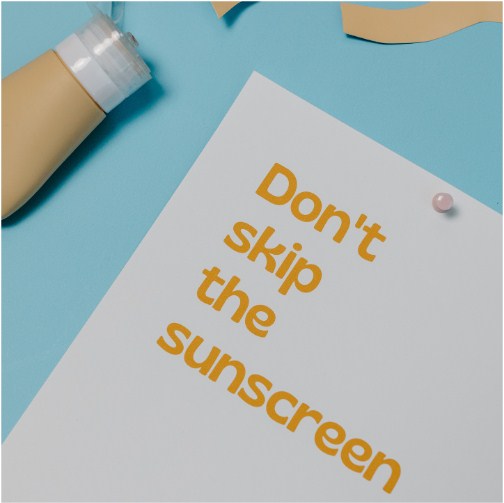 Use a sunscreen with SPF 30 or higher to shield your skin.