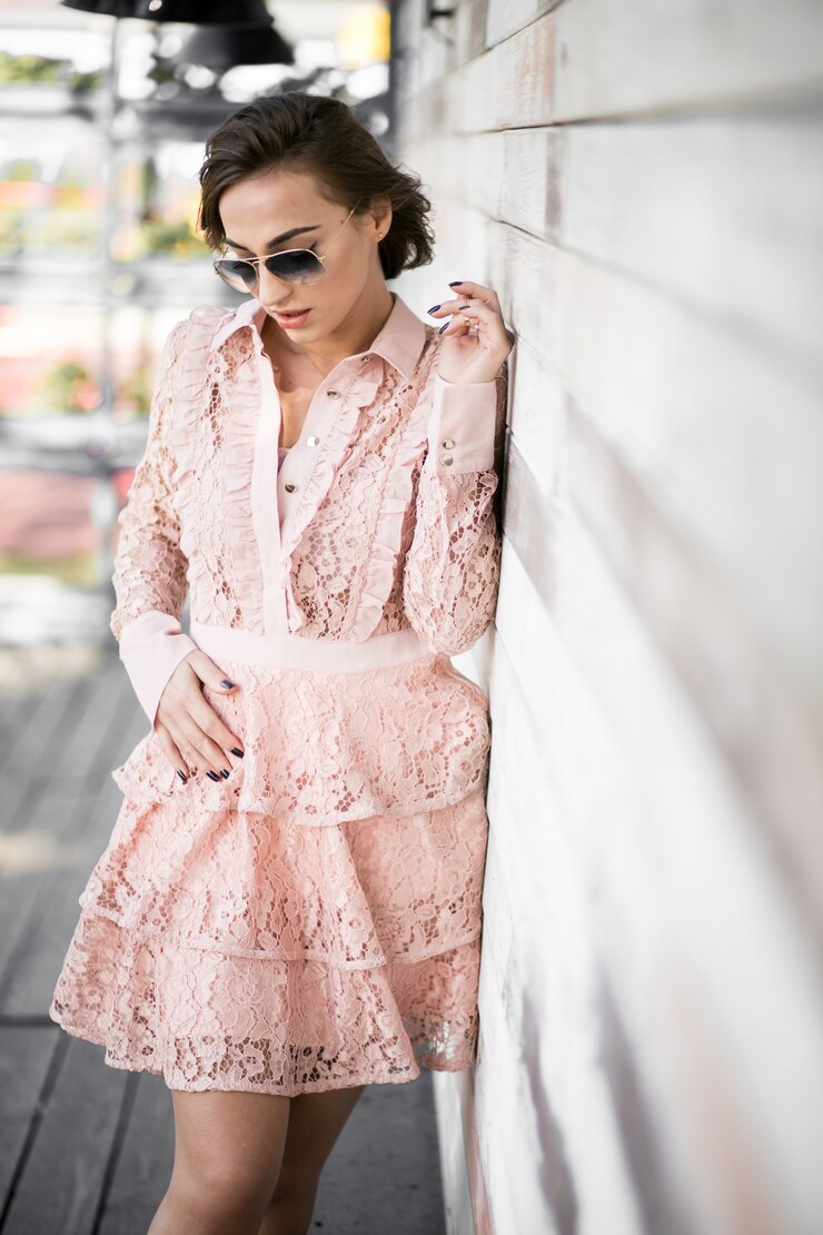 Feminine Lace Dress on Valentine Day2