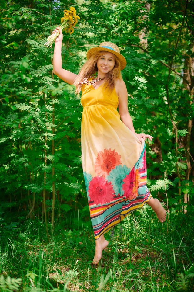 Floral Maxi Dress for a Daytime Date on Valentine Day9