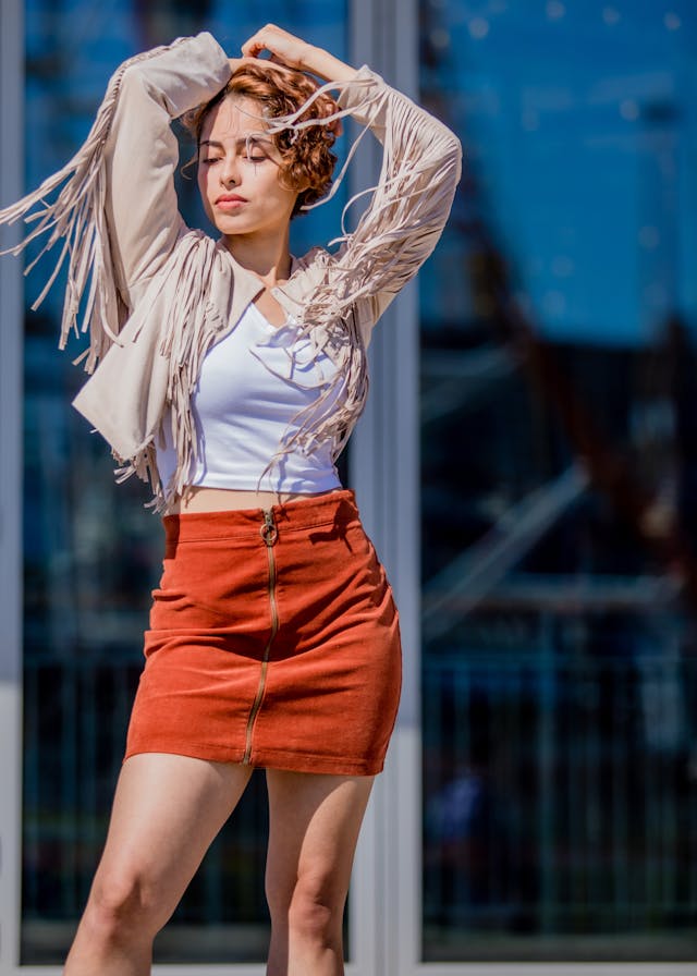 Stylish Skirt with a Blouse on Valentine Day1