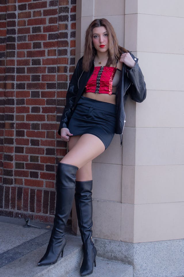 Stylish Skirt with a Blouse on Valentine Day3