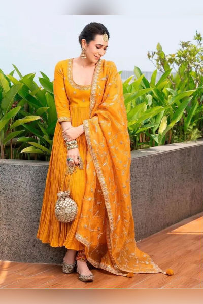 Stylish anarkali for pear body shape