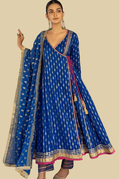 6-Angrakha Kurtis for Hourglass Body shape