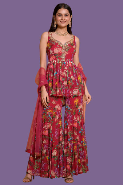 Floral Sharara outfit