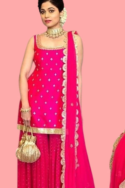shamita shetty Floral Sharara