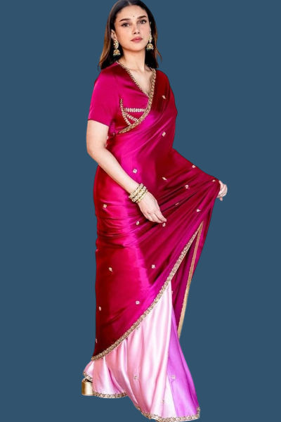 Silk Saree look