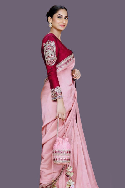 traditional Silk Saree look