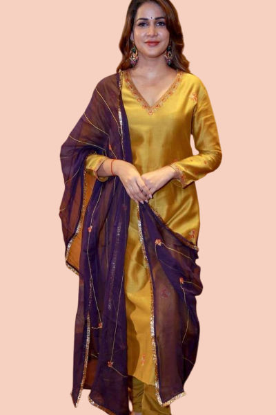 Simple Cotton Suit with Dupatta
