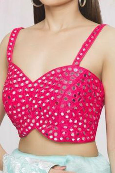 Mirror Work trendy blouse designs (3)